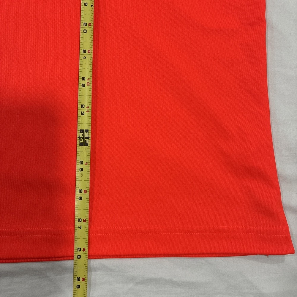 Under Armour Heatgear Polo Shirt Men's Large Loose Fit Short Sleeve Orange - Picture 10 of 13